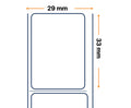 Labels, Zebra, Papel Térmico, Z-Perform 1000D, An: 29 mm, Al: 33 mm, Di: 127 mm, C: 25.4 mm 3012789-T