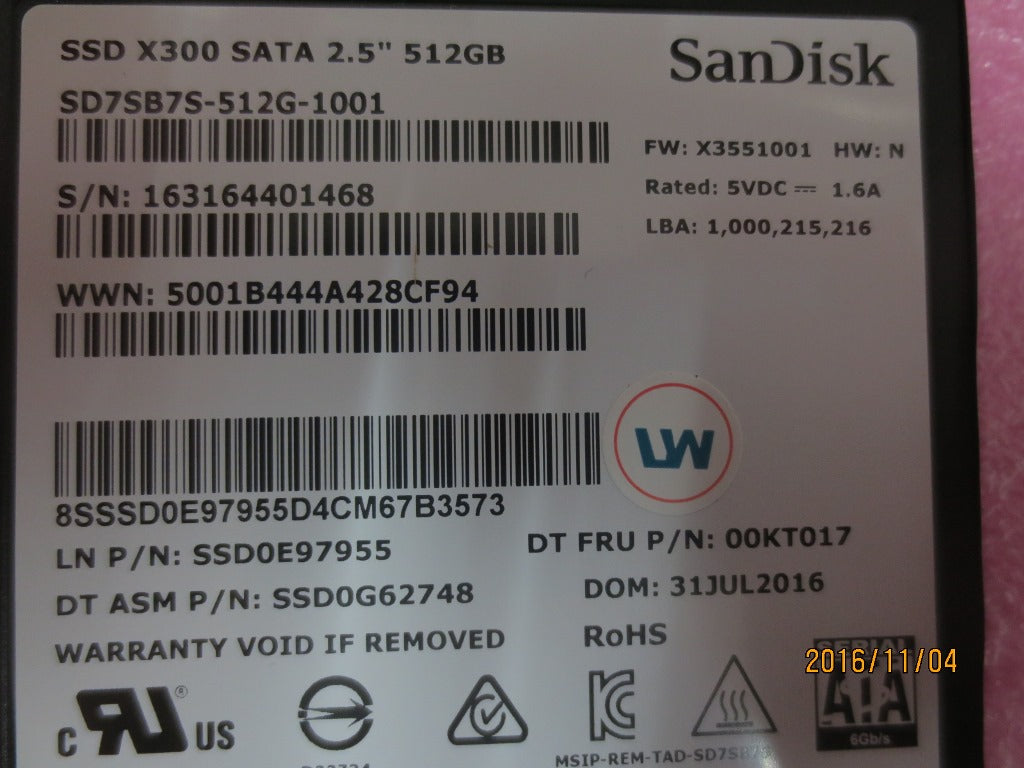 512GB SATA 2.5-inch internal
