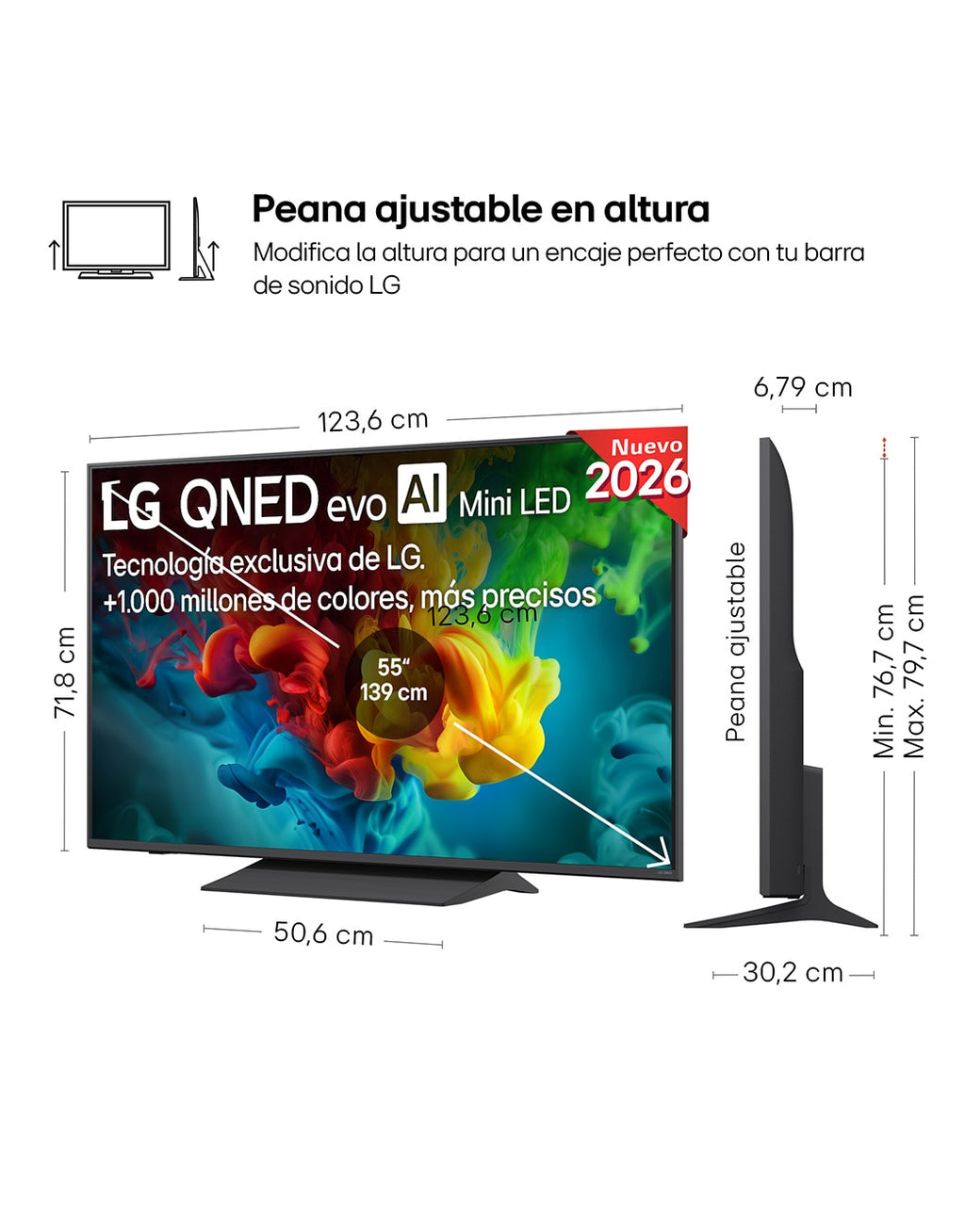 Lg 55QNED83B6A 55" Clase diagonal QNED83 Series TV LCD retroiluminación