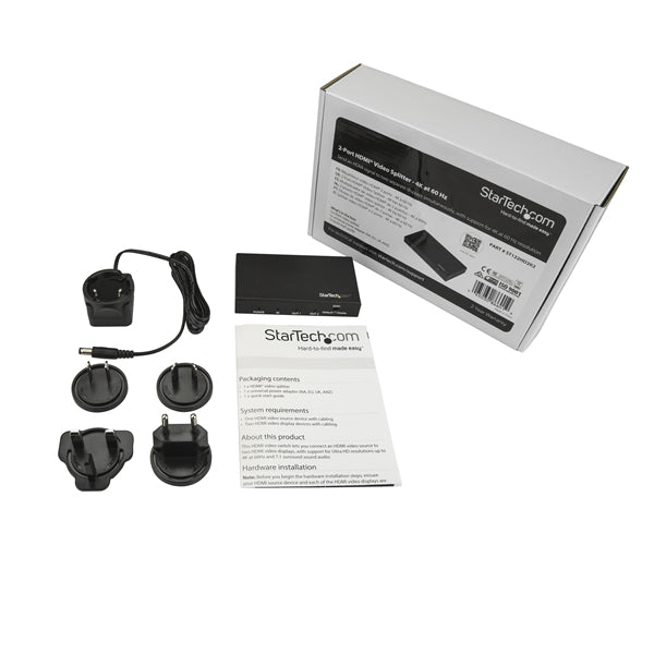 StarTech.com ST122HD202 divisor de video 2x HDMI