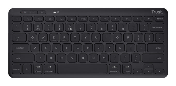 Trust Lyra teclado Oficina USB + RF Wireless + Bluetooth Alemán Negro (2)