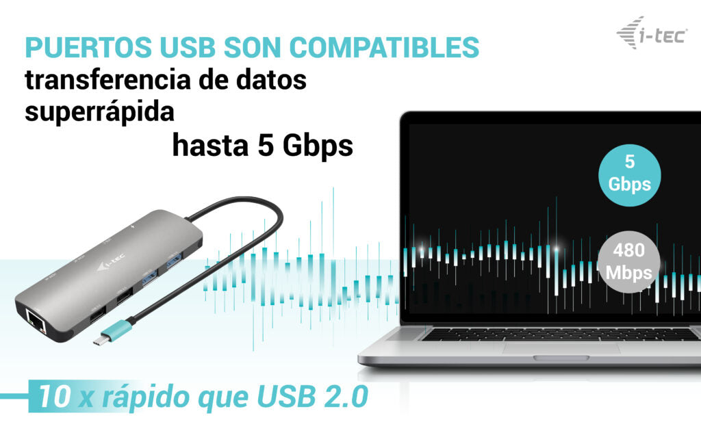 i-tec C31NANOHDM2DOCPD base para portátil y replicador de puertos Alámbrico USB 3.2 Gen 1 (3.1 Gen 1) Type-C Plata (8)