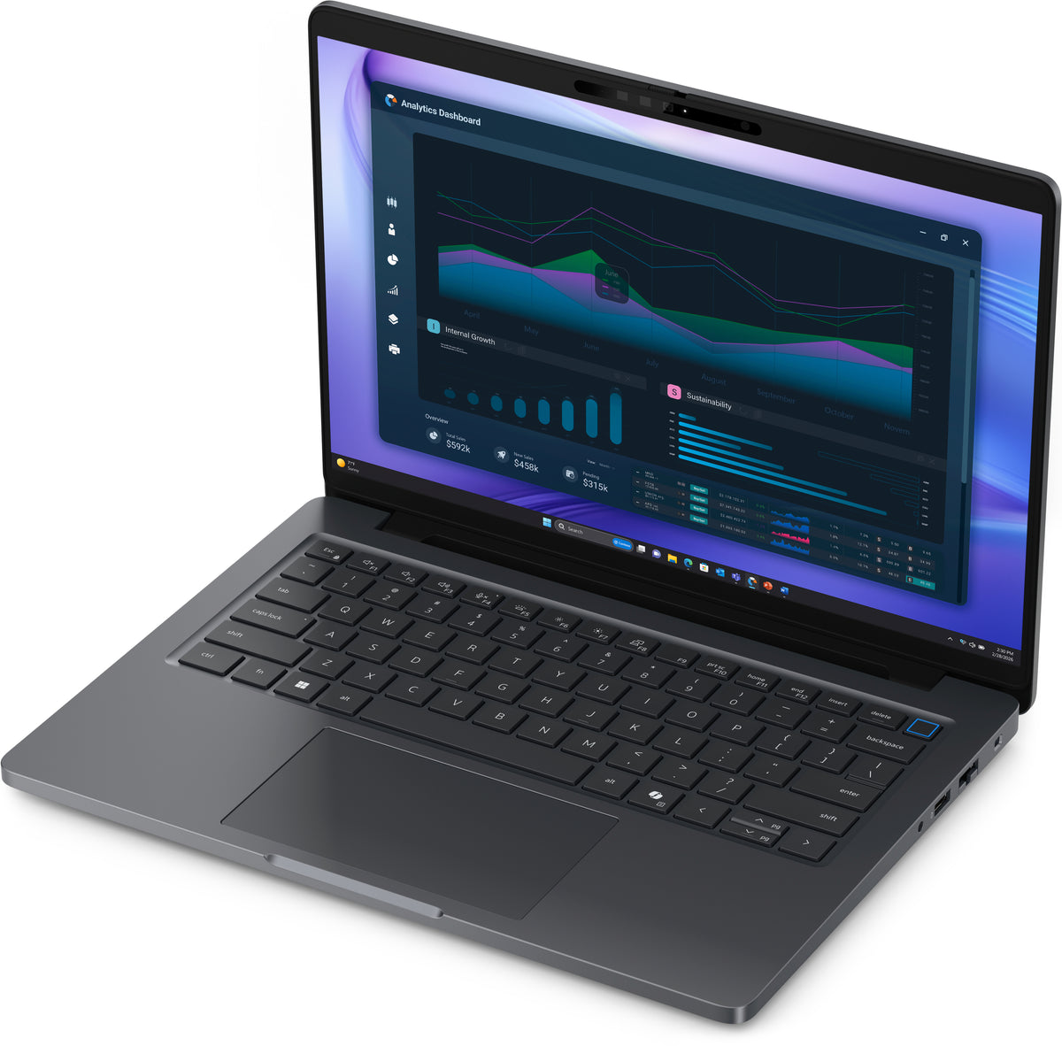DELL Pro Precision 5 14 PW514261 Copilot+ PC Intel Core Ultra 7 366H Estación de trabajo móvil 35,6 cm (14") WUXGA 32 GB LPDDR5x-SDRAM 1 TB SSD NVIDIA RTX PRO 500 Blackwell Wi-Fi 7 (802.11be) Windows 11 Pro Negro Alemán (3)