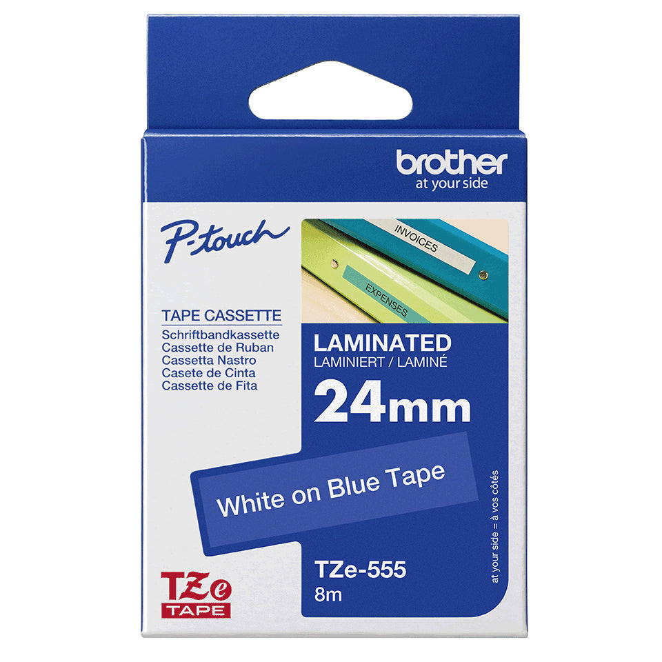 Brother TZE-541 cinta para impresora de etiquetas Negro sobre azul (4)