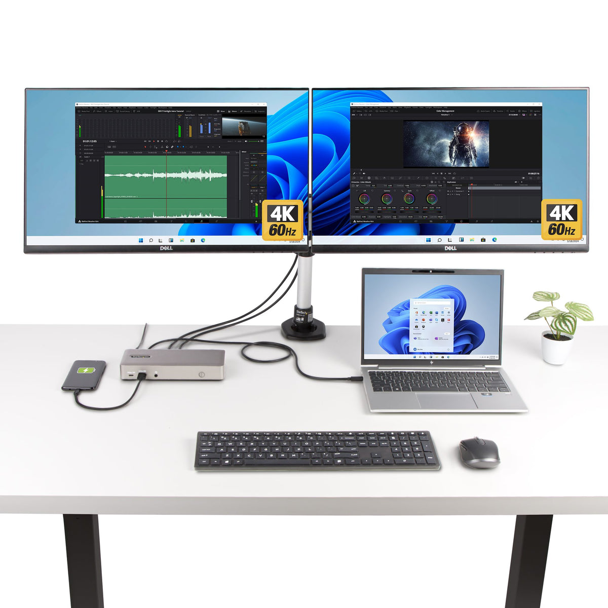 StarTech.com 150UE-USB4DOCKTRIPLE base para portátil y replicador de puertos Alámbrico Gris (8)