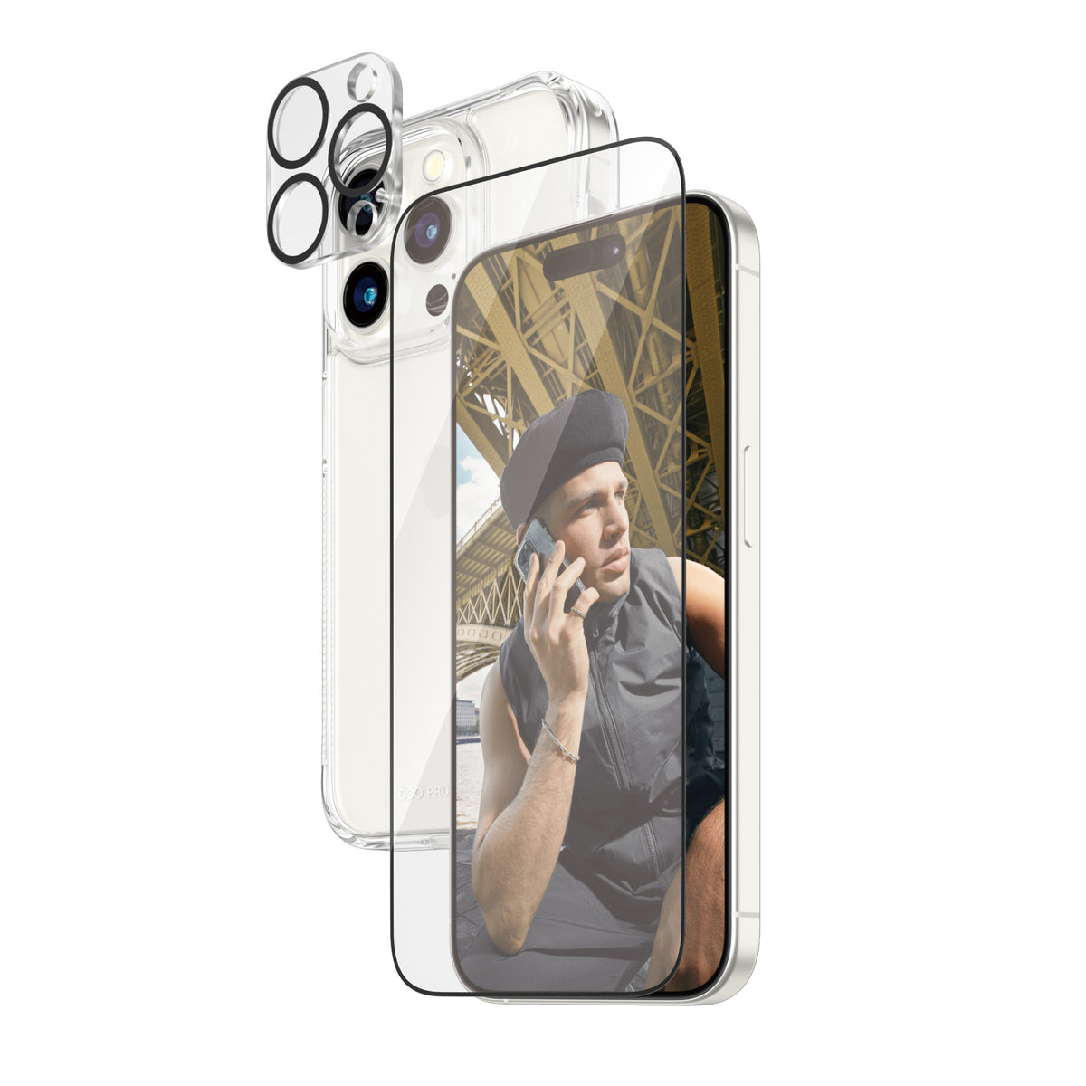 PanzerGlass ® 3-in-1 Bundle iPhone 15 Pro Protector de pantalla Apple 1 pieza(s)