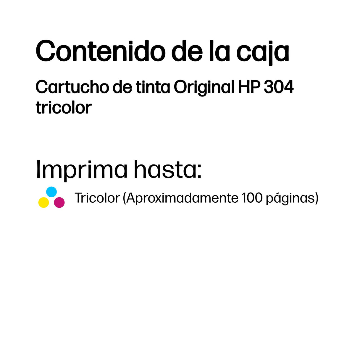 HP 304 Tri-color Original Ink Cartridge cartucho de tinta 1 pieza(s) Estándar Cian, Magenta, Amarillo (4)