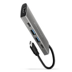 Axagon HMC-5G21 base para portátil y replicador de puertos Alámbrico USB 3.2 Gen 2 (3.1 Gen 2) Type-C Gris