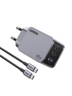 Ugreen 25871 cargador de dispositivo móvil Universal Gris Corriente alterna Carga rápida Interior
