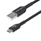StarTech.com USB2AC30CMBK cable USB USB 2.0 0,3 m USB A USB C 0,48 Gbit/s 15 W Negro (2)