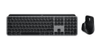 Logitech Master MX Keys S Combo for Mac teclado Ratón incluido Hogar / Oficina RF Wireless + Bluetooth QWERTY Internacional de EE.UU. Aluminio, Negro (2)