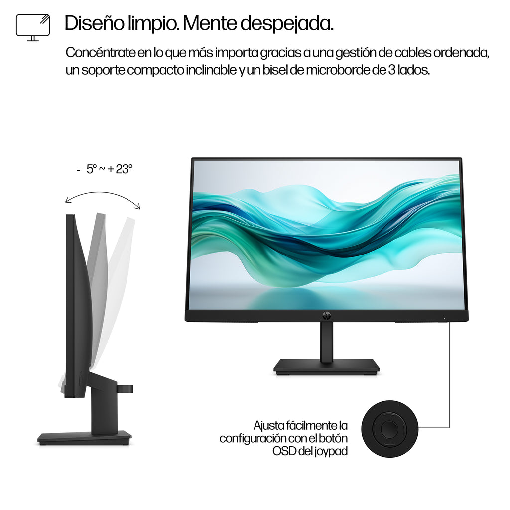 HP Series 3 Pro 21.5 inch FHD Monitor - 322pf pantalla para PC 54,6 cm (21.5") 1920 x 1080 Pixeles Full HD LCD Negro (8)