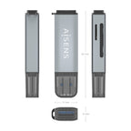 AISENS ASCR-2A09-GR lector de tarjeta USB 3.2 Gen 1 (3.1 Gen 1) Type-A (5)