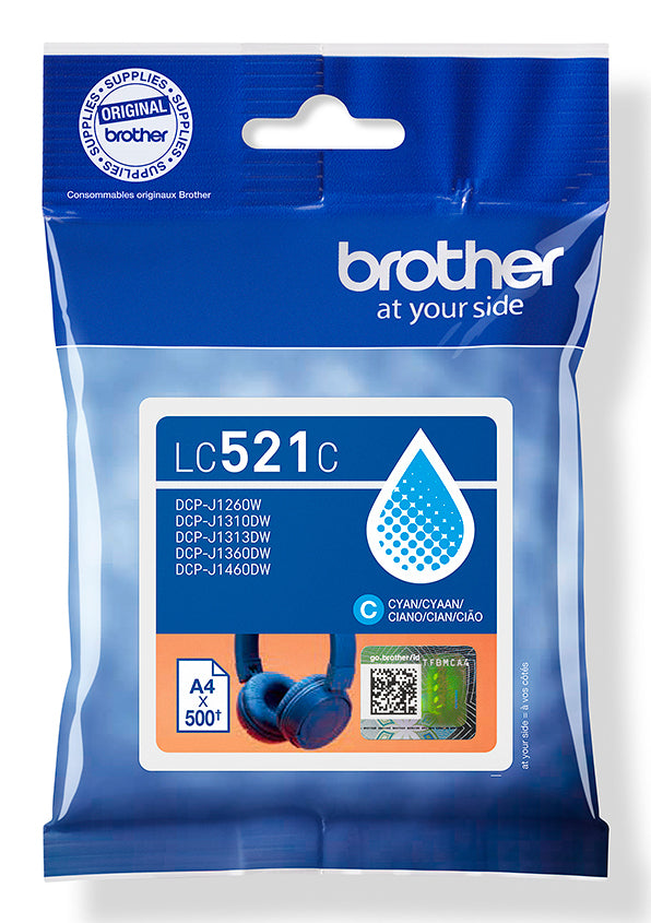 Brother LC521C cartucho de tinta 1 pieza(s) Original Cian (2)