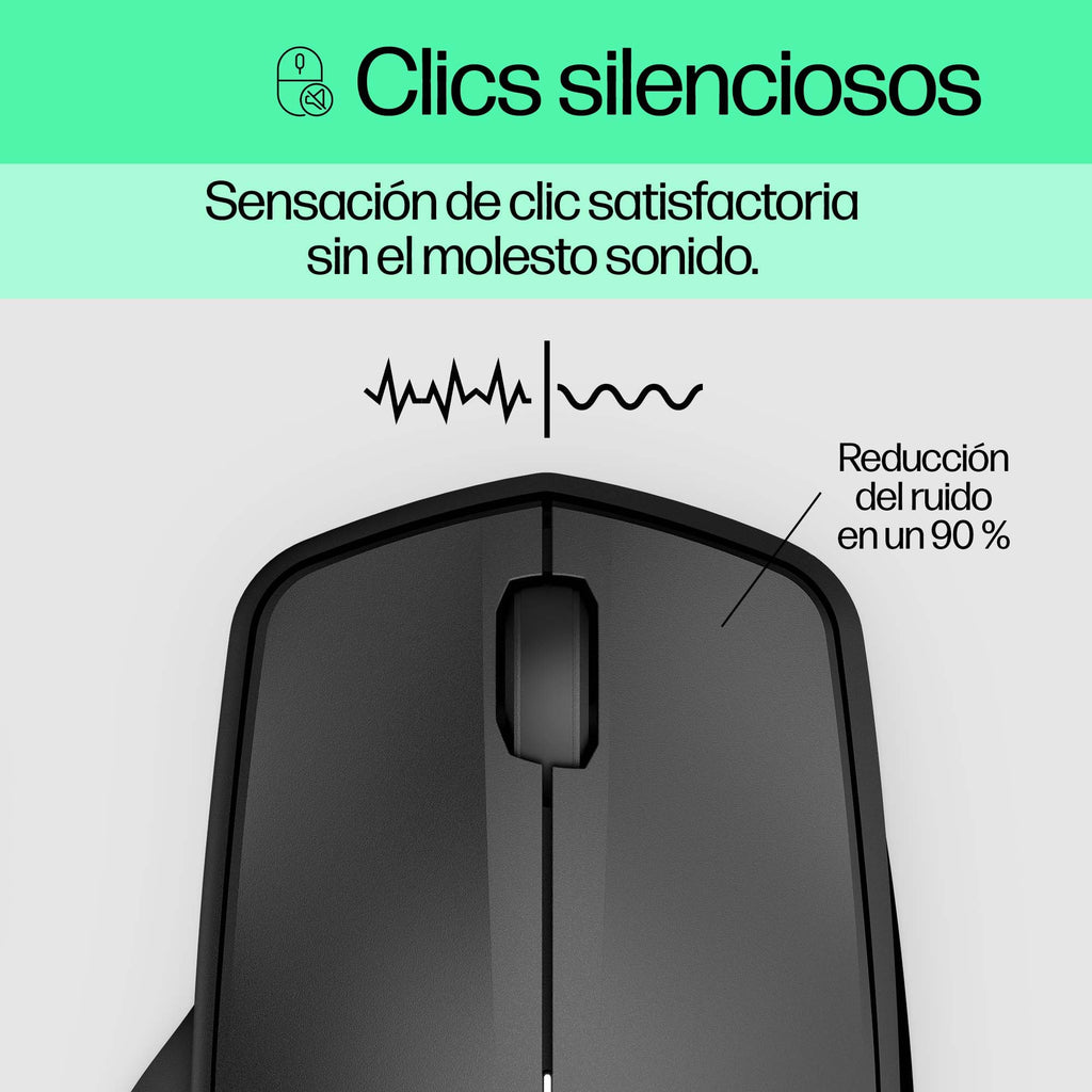 HP 280 Silent Wireless Mouse ratón Oficina Mano derecha RF inalámbrico Óptico (9)