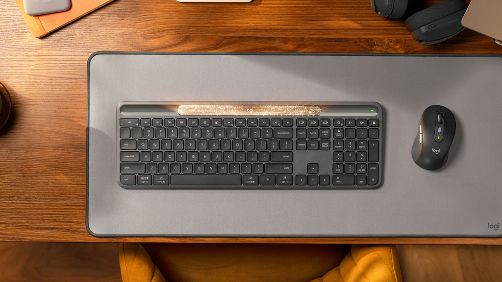 Logitech Signature Slim Solar + K980 teclado Universal RF Wireless + Bluetooth QWERTY Danés, Finlandés, Noruego, Sueco Grafito (9)