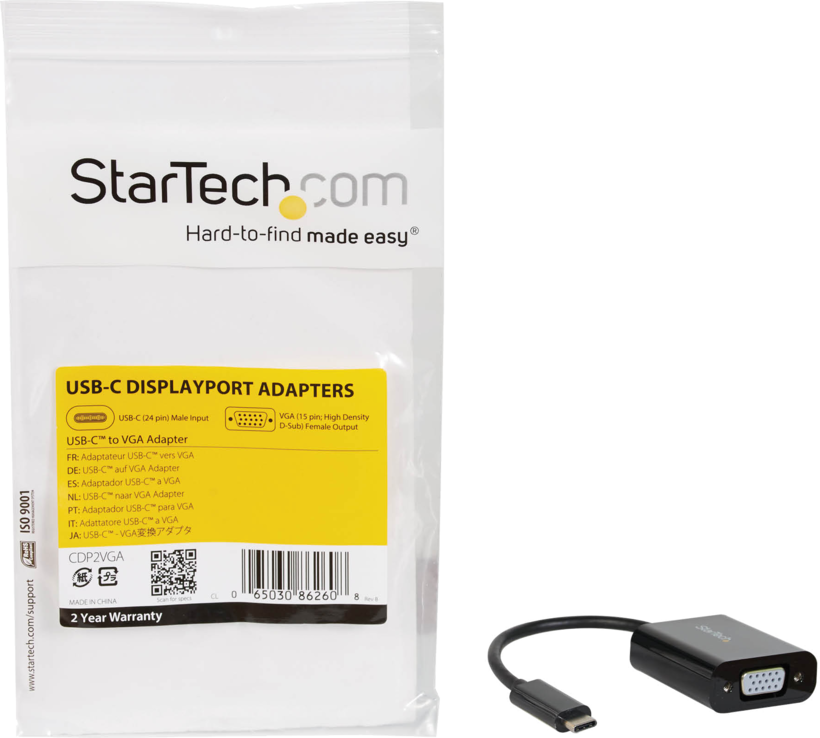 Startech CDP2VGA - Adaptador USB / VGA, USB-C (M) a HD-15 (VGA) (H) (3)