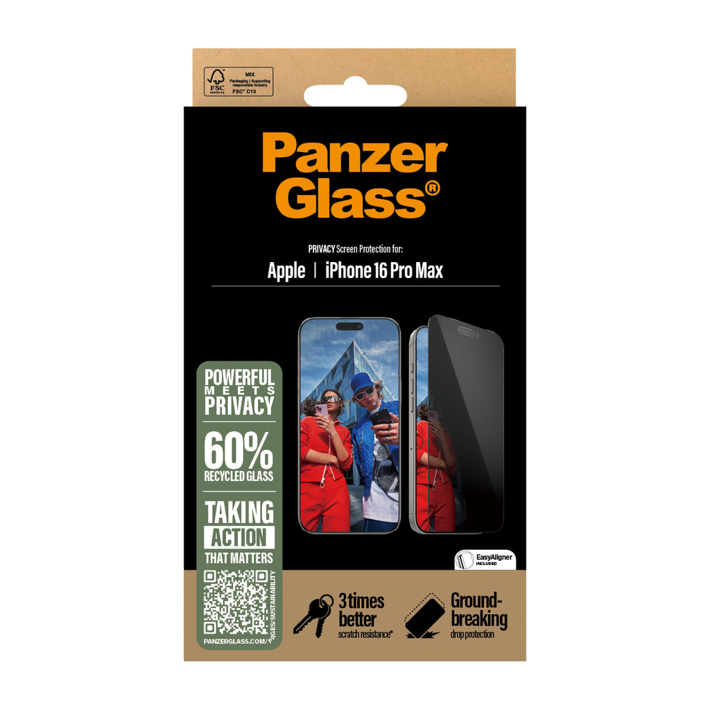 PanzerGlass ® 2-Way Privacy Screen Protector iPhone 16 Pro Max