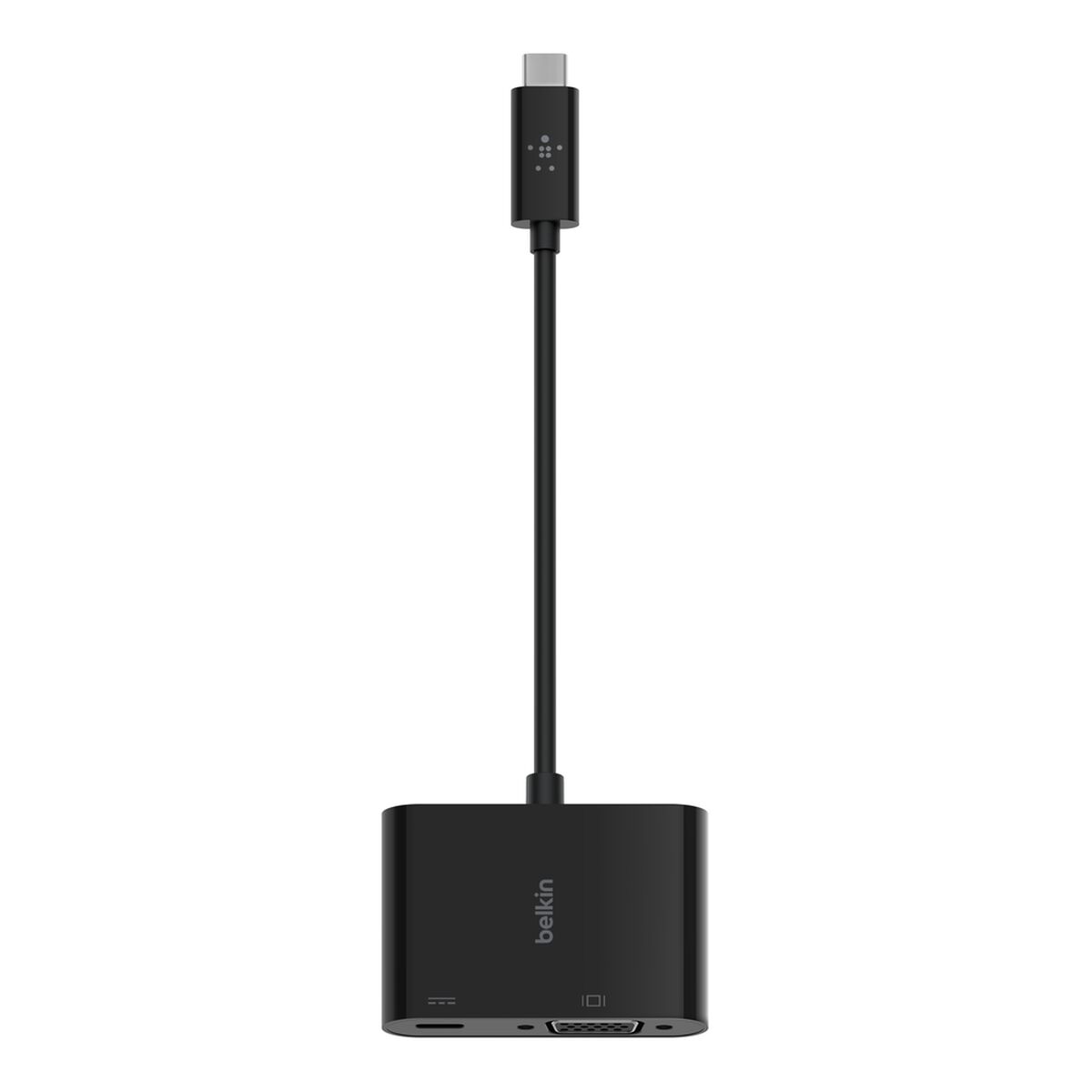 Adaptador de vídeo - USB-C macho a HD-15 (VGA), USB-C (solo alimentación) hembra - negro - compatibilidad con 1080p, USB Power Delivery (60W)