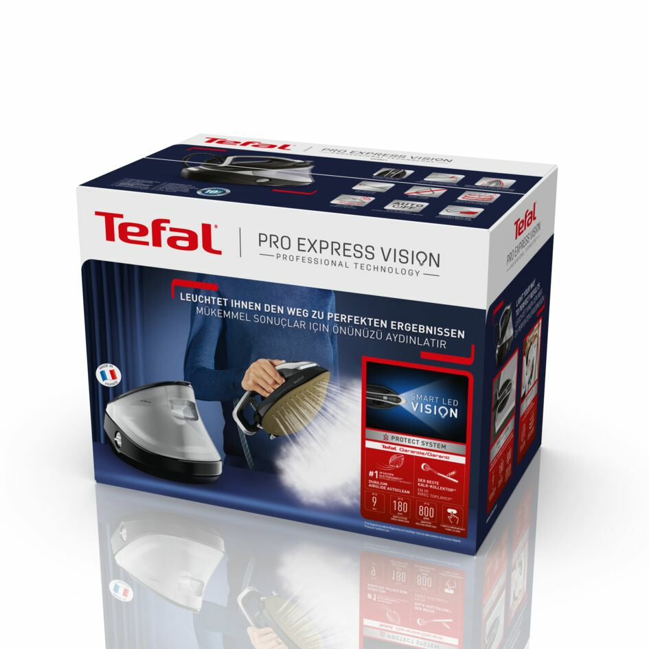 Tefal Pro Express Vision GV9821 3000 W 1,2 L Durilium AirGlide Autoclean soleplate Negro, Plata (5)