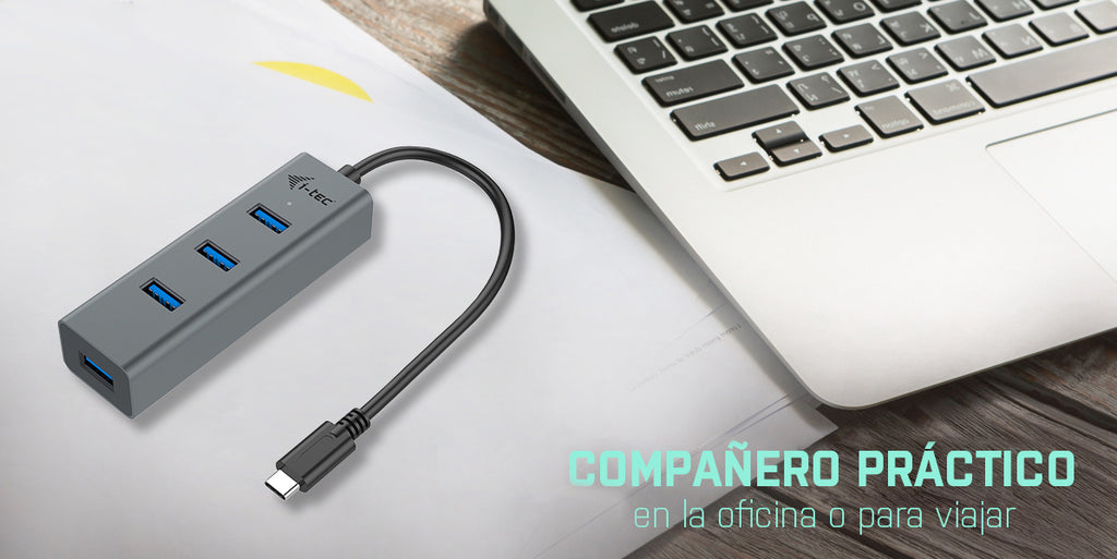 i-tec Metal C31HUBMETAL403 hub de interfaz USB 3.2 Gen 1 (3.1 Gen 1) Type-C 5000 Mbit/s Gris (5)