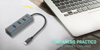 i-tec Metal C31HUBMETAL403 hub de interfaz USB 3.2 Gen 1 (3.1 Gen 1) Type-C 5000 Mbit/s Gris (5)
