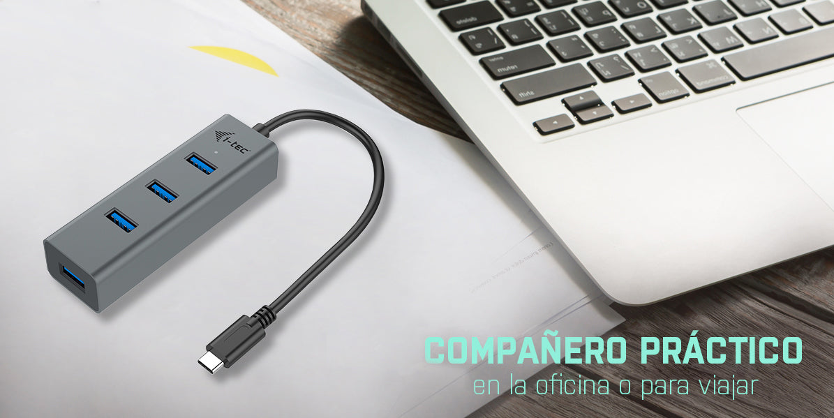 i-tec Metal C31HUBMETAL403 hub de interfaz USB 3.2 Gen 1 (3.1 Gen 1) Type-C 5000 Mbit/s Gris (5)