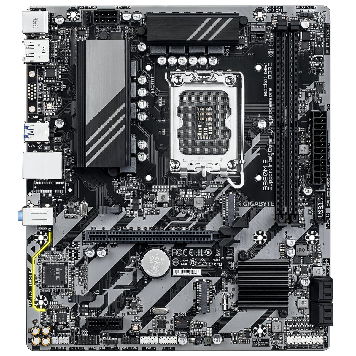 GIGABYTE B860M E placa base Intel B860 LGA 1851 (Socket V1) micro ATX (3)