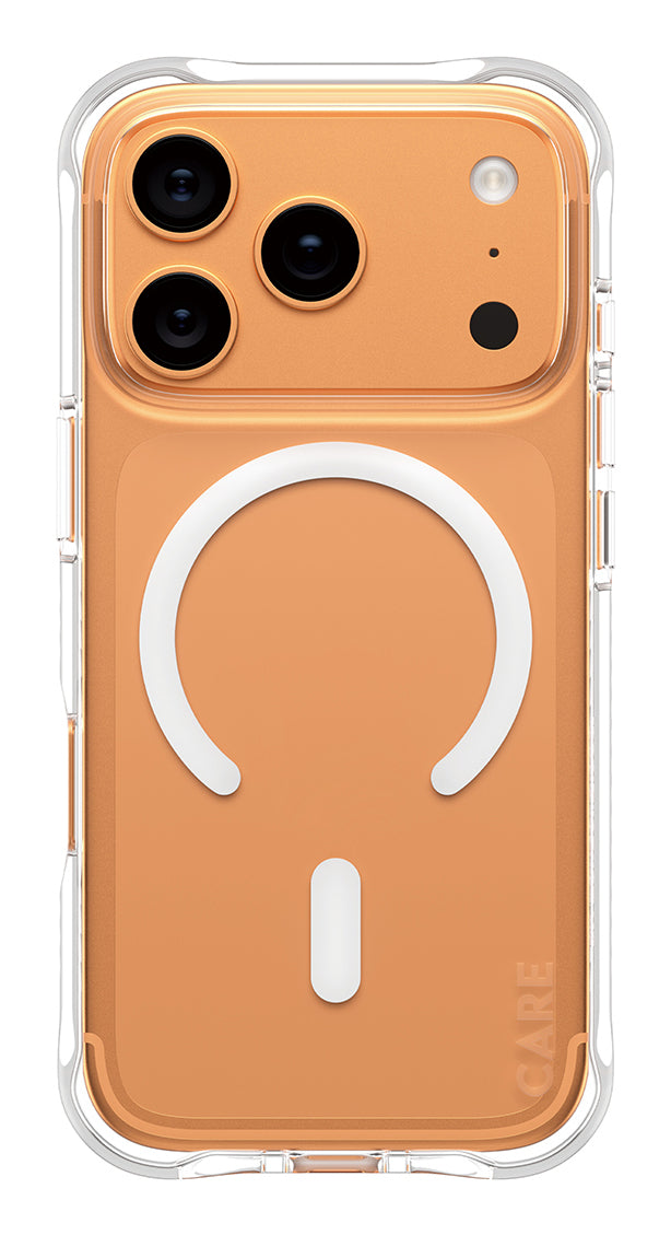 PanzerGlass CARE™ by ® Samba Case Transparent w. White MagSafe iPhone 17 Pro funda para teléfono móvil Transparente