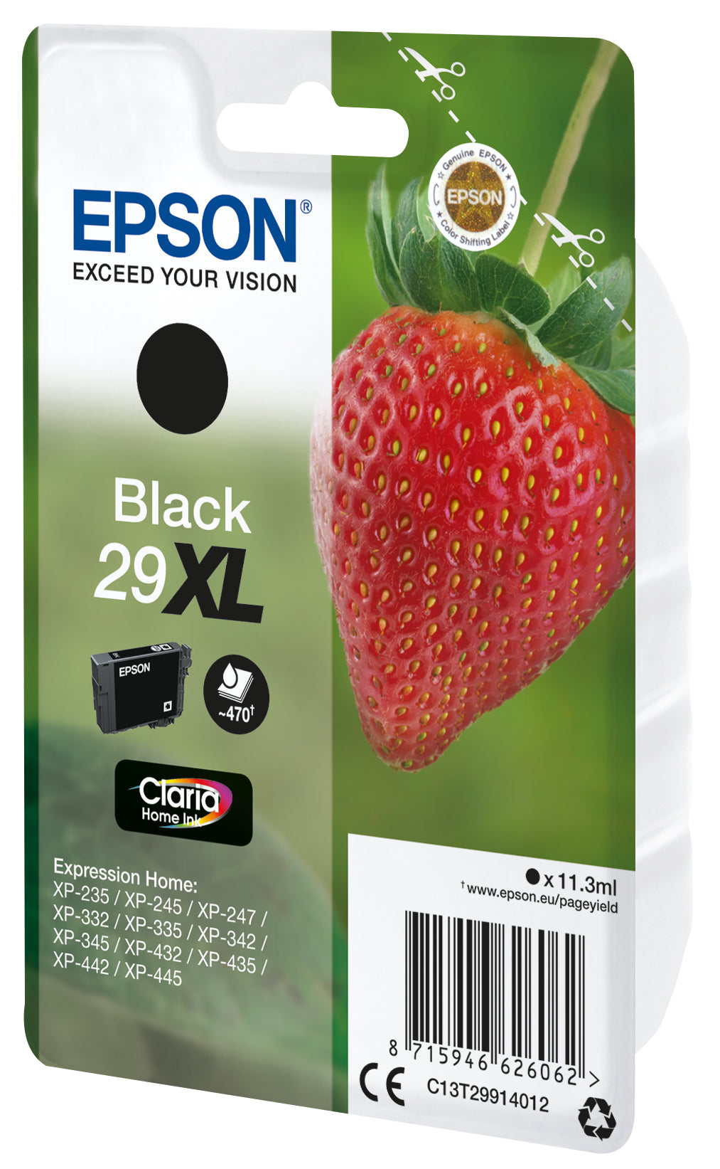 Epson Strawberry C13T29914022 cartucho de tinta 1 pieza(s) Original High (L) Yield Negro (2)