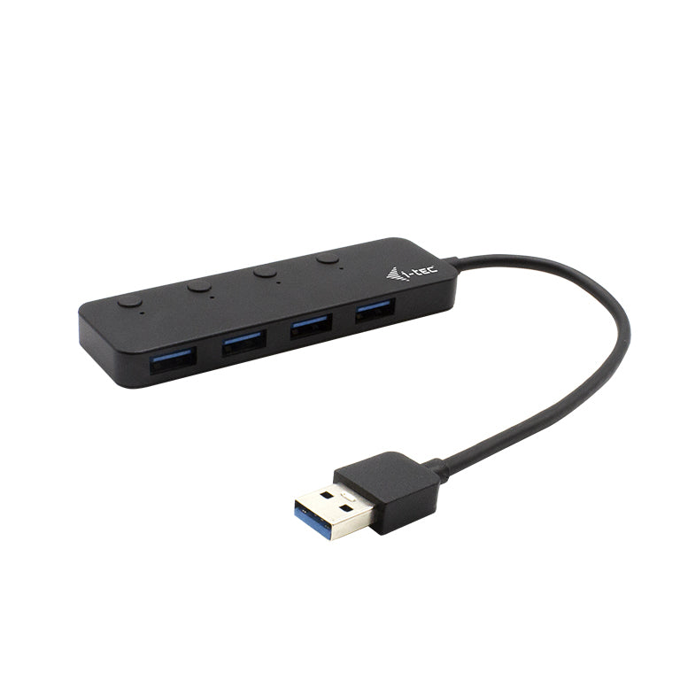 i-tec U3CHARGEHUB4 hub de interfaz USB 3.2 Gen 1 (3.1 Gen 1) Type-A 5 Mbit/s Negro