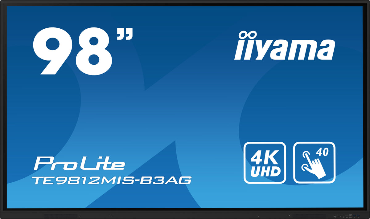 iiyama TE9812MIS-B3AG pantalla de señalización Diseño de quiosco 2,48 m (97.5") LCD Wifi 400 cd / m² 4K Ultra HD Negro Pantalla táctil Procesador incorporado Android 11 24/7 (2)