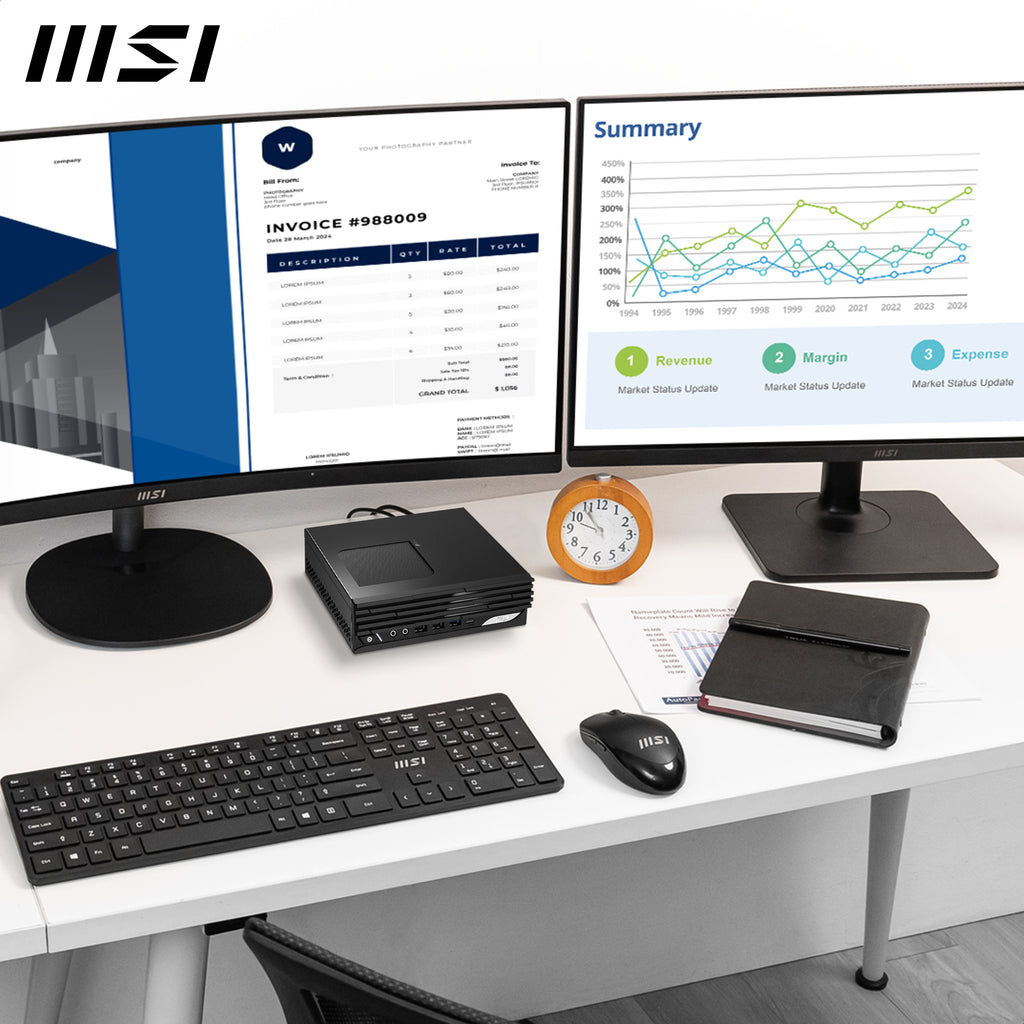 MSI PRO DP21 14M i5 14400 BB 2,3 l tamaño PC Negro i5-14400 Intel H610 LGA 1700 4,7 GHz (6)