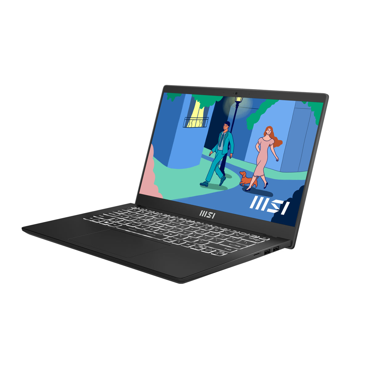 MSI Modern 14 C7M-407UK ordenador portatil AMD Ryzen™ 5 7430U Portátil 35,6 cm (14") Full HD 8 GB DDR4-SDRAM 512 GB SSD Wi-Fi 6E (802.11ax) Windows 11 Home Negro QWERTY Inglés del Reino Unido (3)