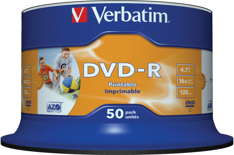 Verbatim DVD-R 4,7 GB 16x Inkjet SP (50)