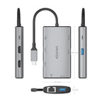 AISENS ASUC-7P049-GR base para portátil y replicador de puertos Alámbrico USB 3.2 Gen 1 (3.1 Gen 1) Type-C (5)