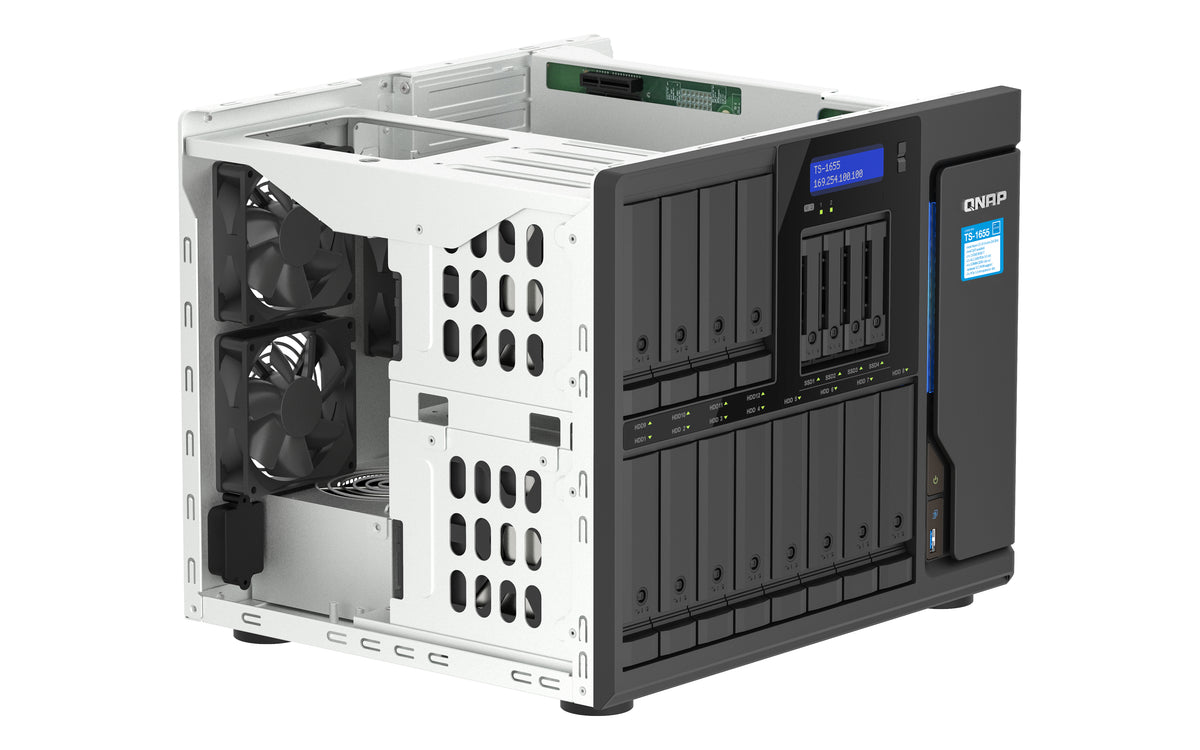 QNAP TS-1655 NAS Torre Intel Atom® C5125 8 GB DDR4 0 TB QNAP Turbo System Negro (3)