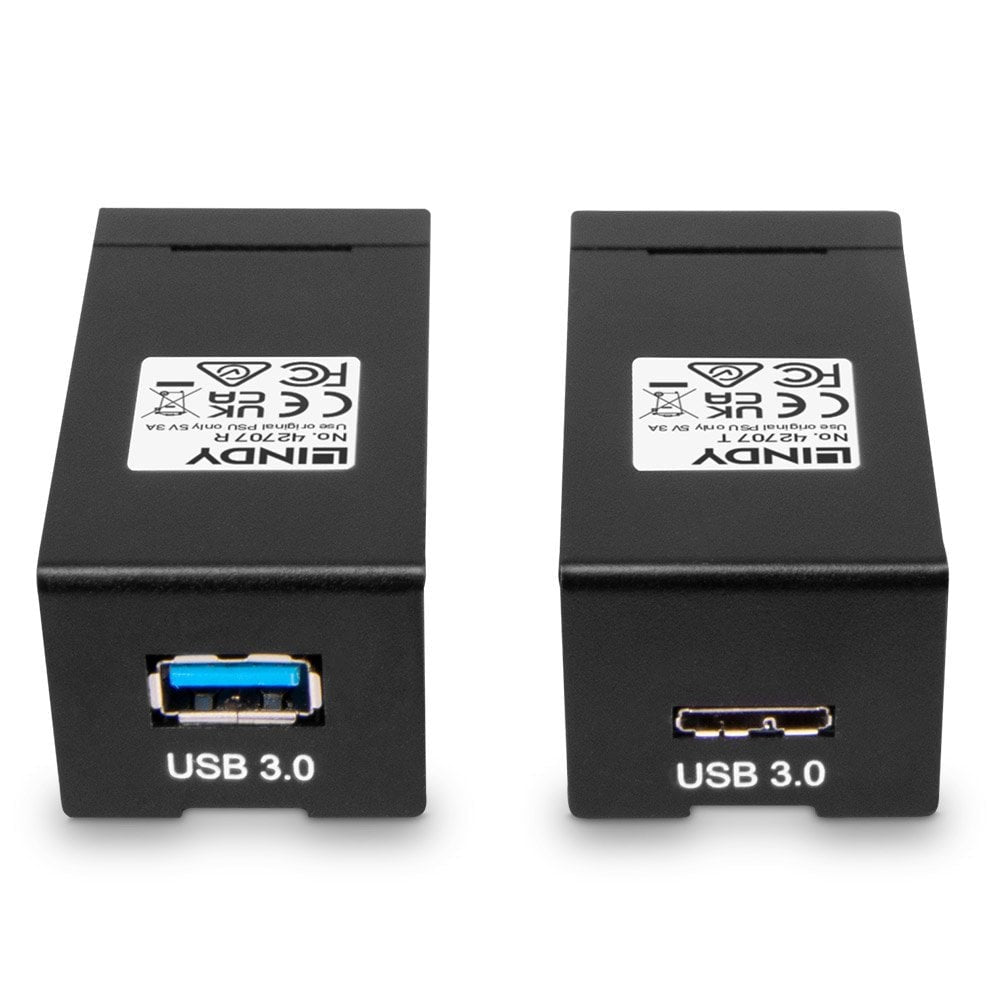 Lindy 42707 extensor audio/video Transmisor y receptor de señales AV Negro (4)