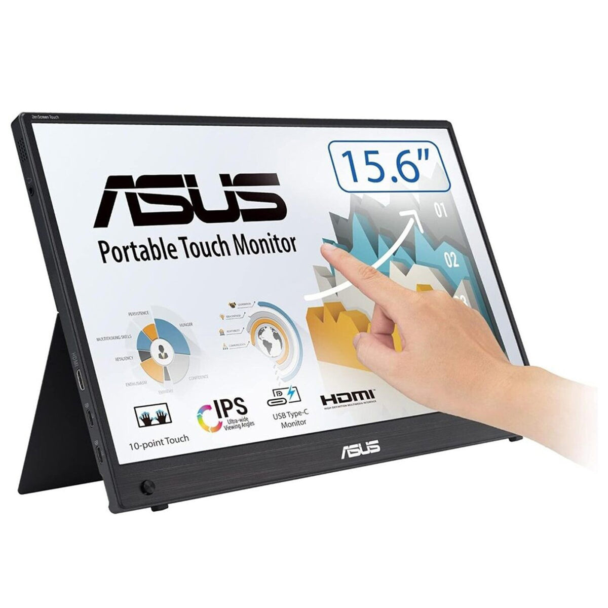 ASUS ZenScreen MB16AHT pantalla para PC 39,6 cm (15.6") 1920 x 1080 Pixeles Full HD Pantalla táctil Negro (2)