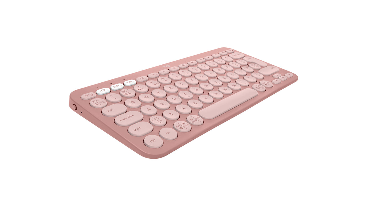 Logitech Pebble Keys 2 K380s teclado Universal Bluetooth QWERTY Inglés del Reino Unido Rosa (6)