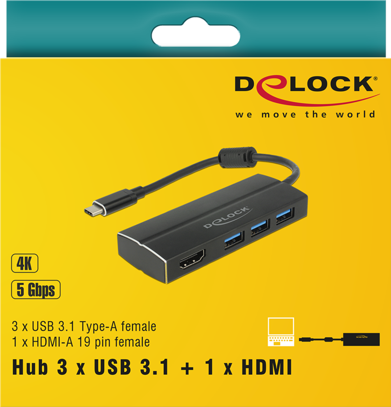 DeLOCK 63931 base conexión/replicador puertos portátil USB 3.2 Gen 1 (2)