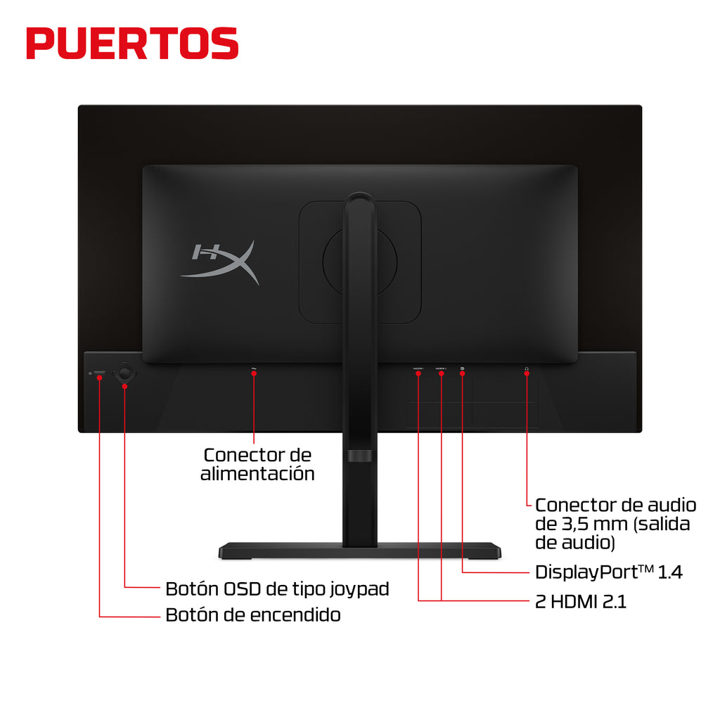 HP HyperX OMEN OLED 27 inch QHD 240Hz Gaming Monitor - OMEN OLED 27q pantalla para PC 68,6 cm (27") Quad HD Negro (5)