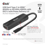 CLUB3D CAC-1588 adaptador de cable de vídeo 0,17 m USB Tipo C Negro (6)