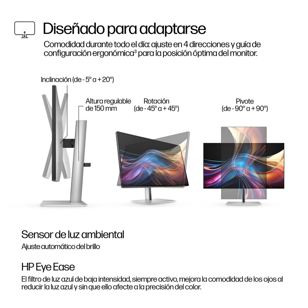 HP Series 7 Pro 727pq pantalla para PC 68,6 cm (27") 2560 x 1440 Pixeles Quad HD LCD Plata (7)