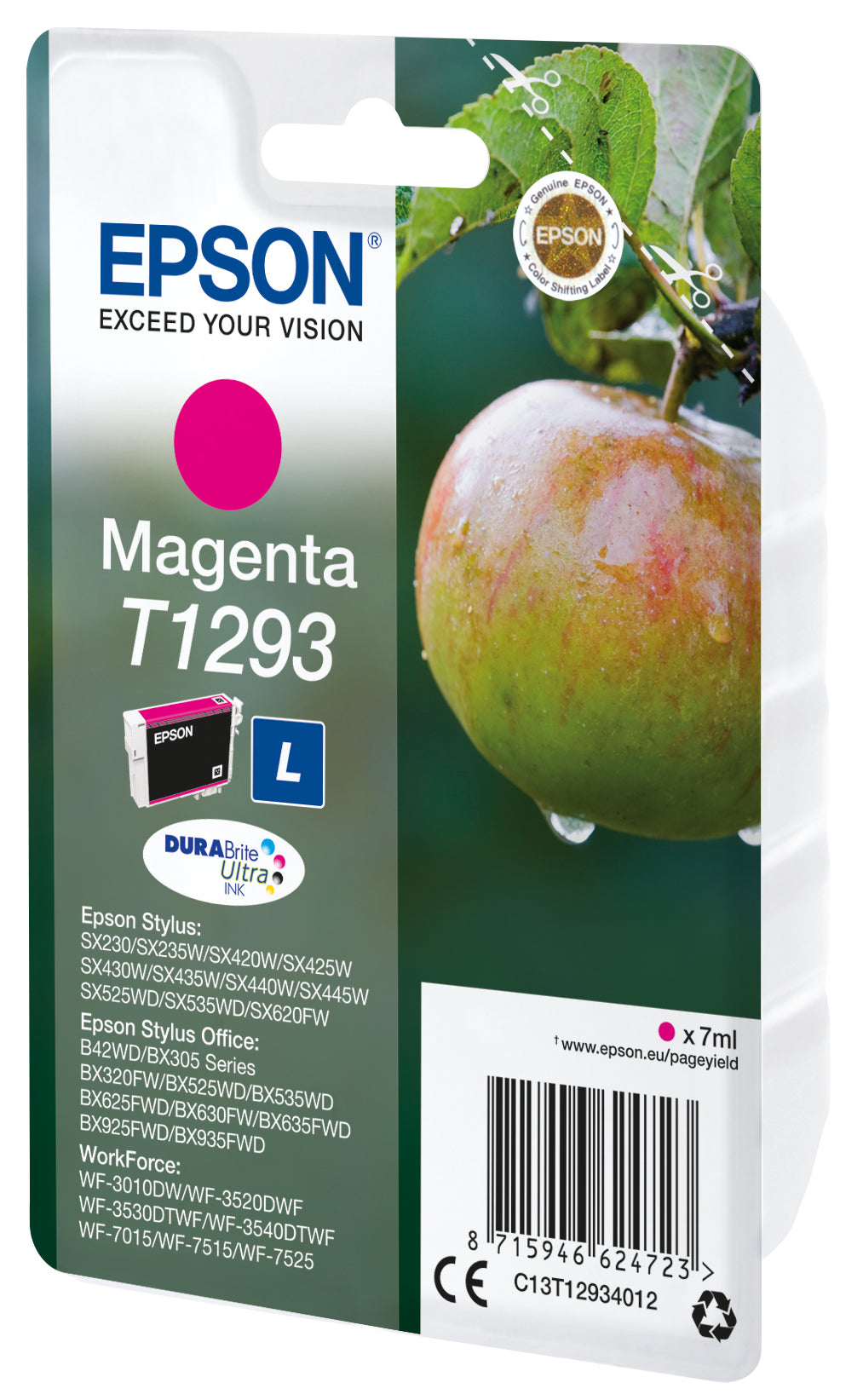 Epson Apple T1293 cartucho de tinta 1 pieza(s) Original Low Yield