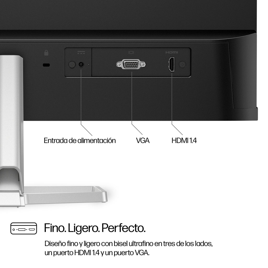 HP Series 5 23.8 inch FHD Monitor - 524sf pantalla para PC 60,5 cm (23.8") 1920 x 1080 Pixeles Full HD LCD Blanco (8)