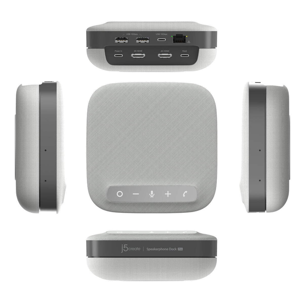 j5create JCDS337-N base para portátil y replicador de puertos Alámbrico USB 3.2 Gen 2 (3.1 Gen 2) Type-C Gris, Blanco (4)