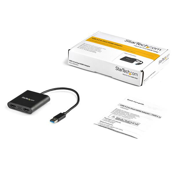 StarTech.com USB32HD2 Adaptador gráfico USB 3840 x 2160 Pixeles Negro (6)
