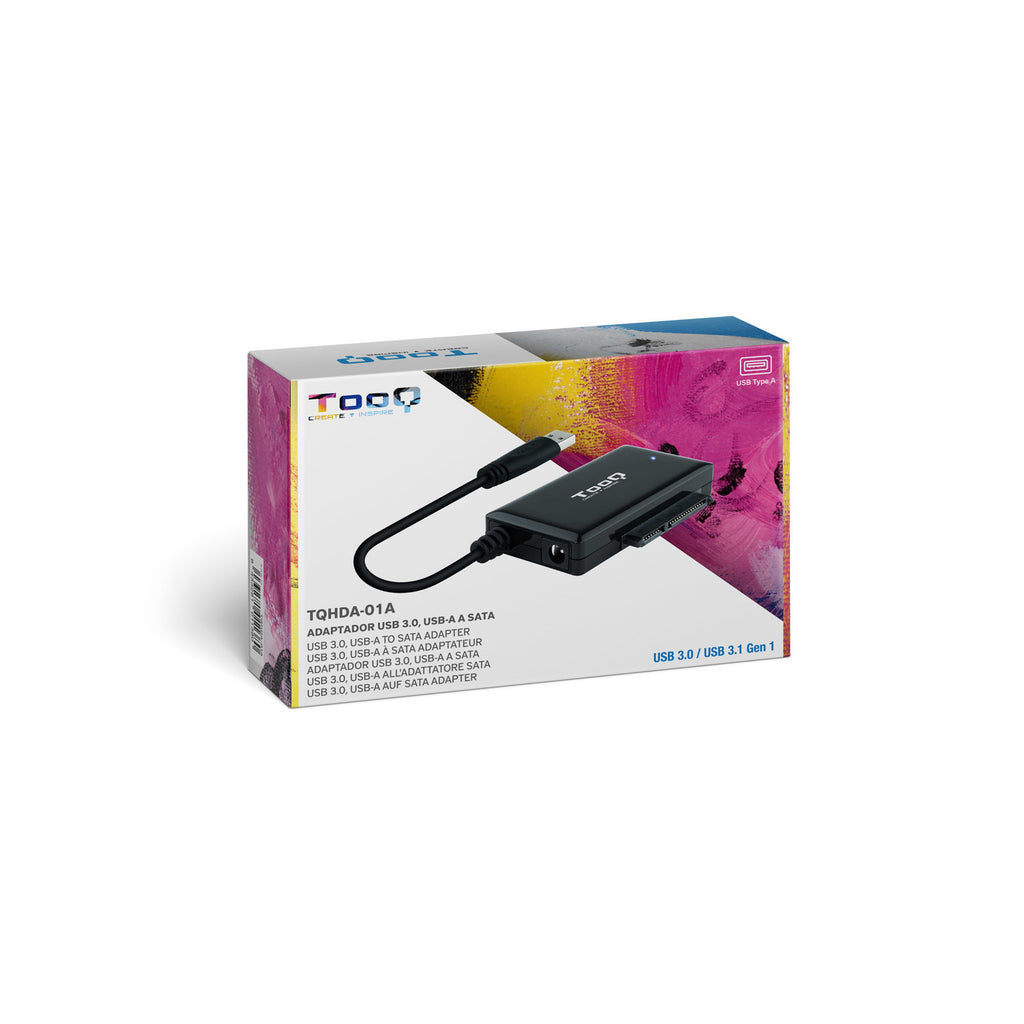 TooQ TQHDA-01A base de conexión para disco duro USB 3.2 Gen 1 (3.1 Gen 1) Type-A Negro (8)