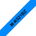 Brother M-K521B cinta para impresora de etiquetas Negro sobre azul (2)